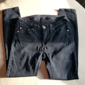 Black True Relgion Skinny Jeans, size 25 (professionally altered at waist)